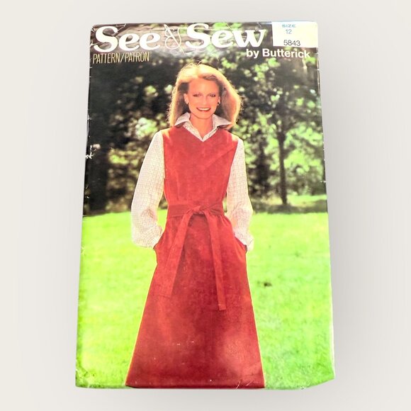 Vintage Butterick Sewing Pattern 5843 Misses Jumper Size 12 - Picture 1 of 2